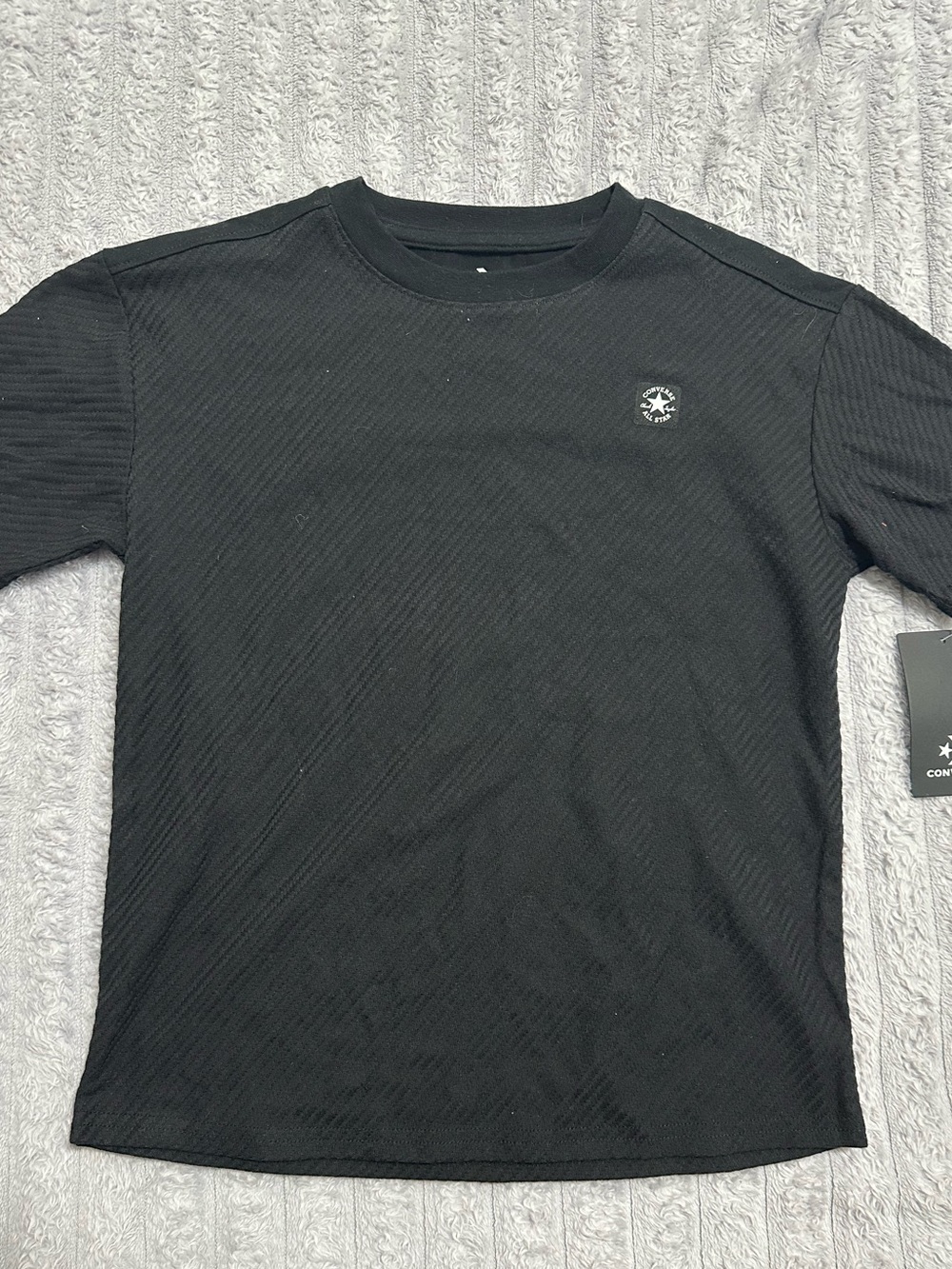 Converse Boys Shirt Short Sleeve Black - Size Medium (M) 9-10 Years NWT